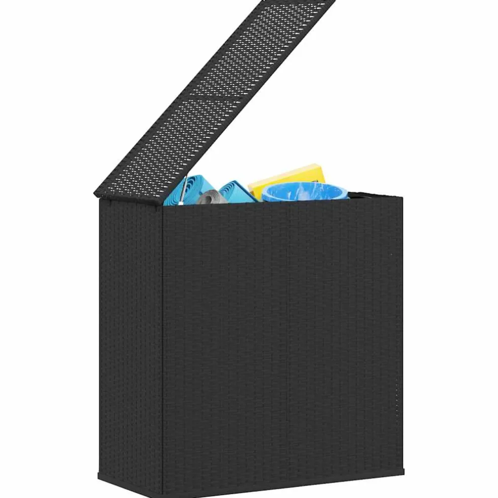vidaXL Tuinbox 100x49x103,5 cm polyetheen rattan bruin