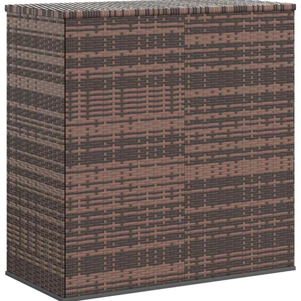 vidaXL Tuinbox 100x49x103,5 cm polyetheen rattan bruin