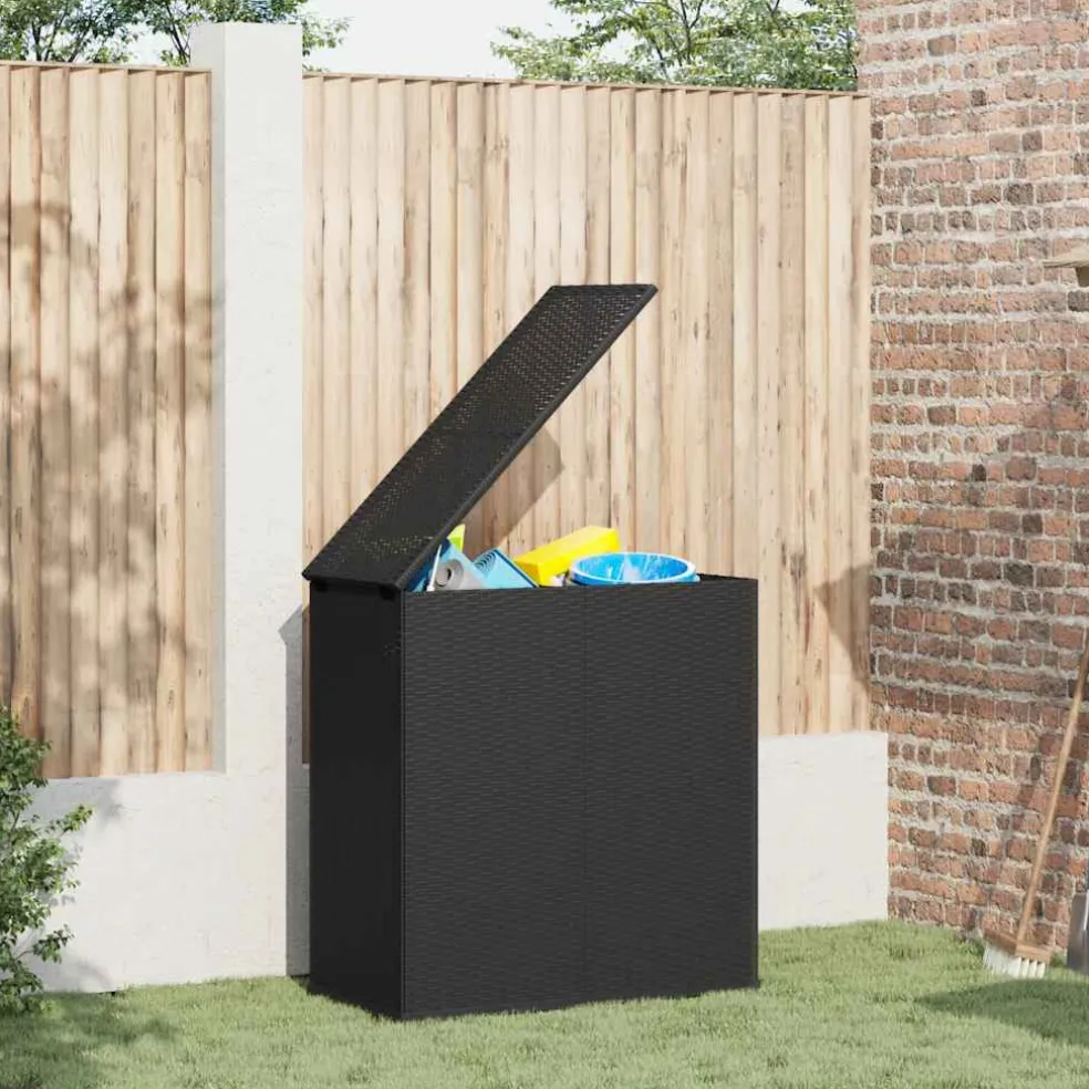 vidaXL Tuinbox 100x49x103,5 cm polyetheen rattan bruin