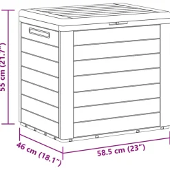 vidaXL Tuinbox 58,5x46x55 cm polypropeen bruin