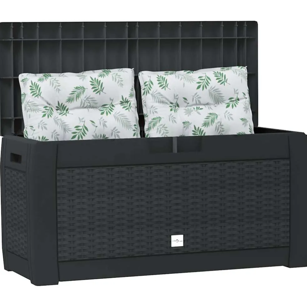 vidaXL Tuinbox 119x48x60 cm polypropeen antracietkleurig