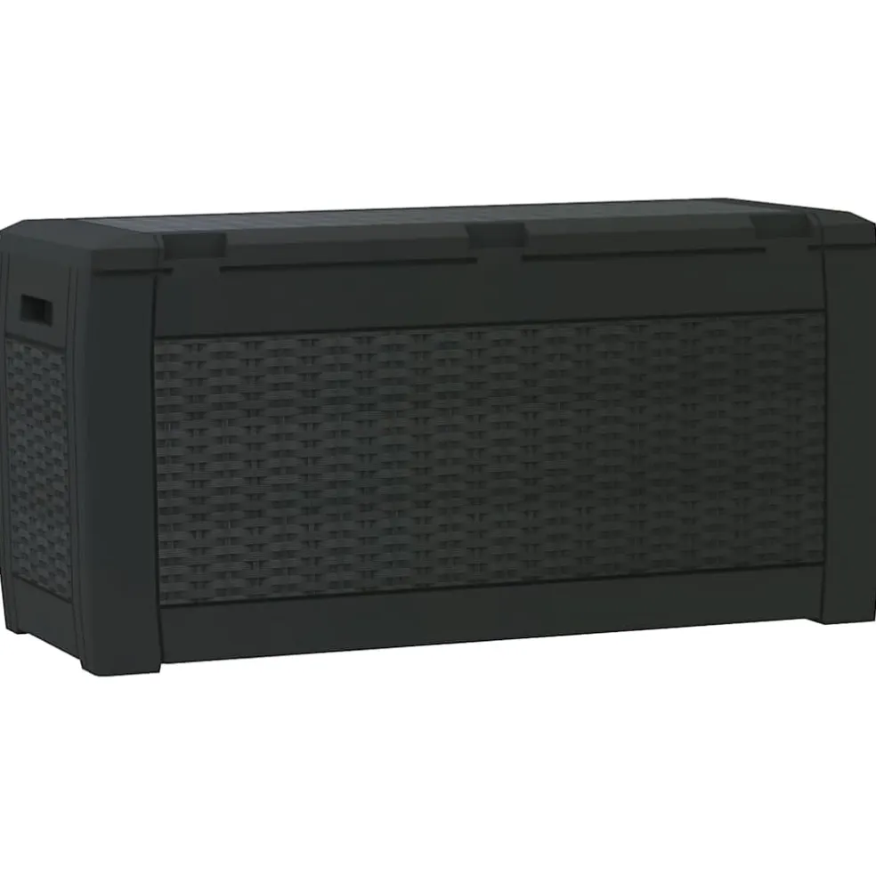 vidaXL Tuinbox 119x48x60 cm polypropeen antracietkleurig