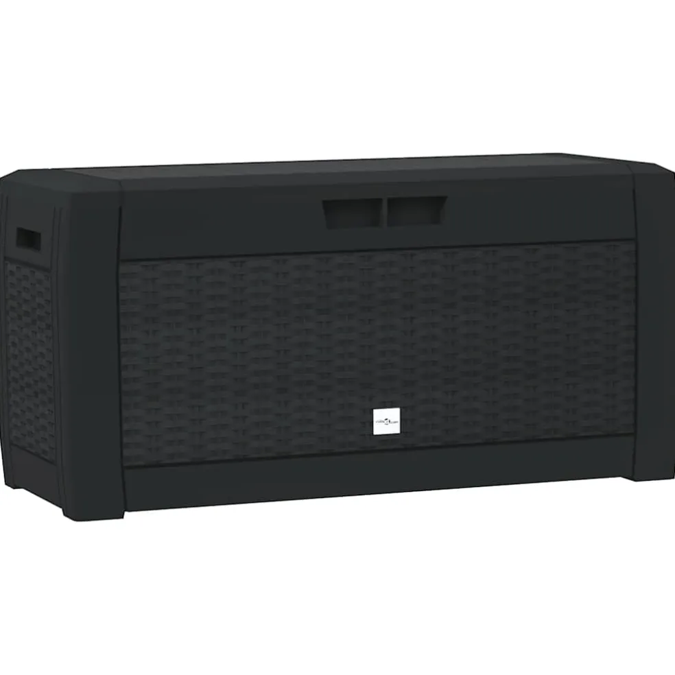 vidaXL Tuinbox 119x48x60 cm polypropeen antracietkleurig