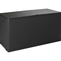 vidaXL Tuinbox 120x56x63 cm polypropeen rattan antracietkleurig