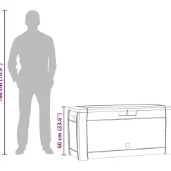vidaXL Tuinbox 119x48x60 cm polypropeen bruin