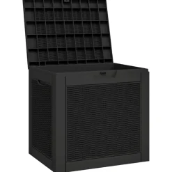 vidaXL Tuinbox 55,5x43x53 cm polypropeen zwart