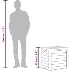 vidaXL Tuinbox 58,5x46x55 cm polypropeen antracietkleurig
