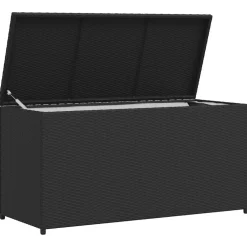 vidaXL Tuinbox 120x50x60 cm poly rattan zwart