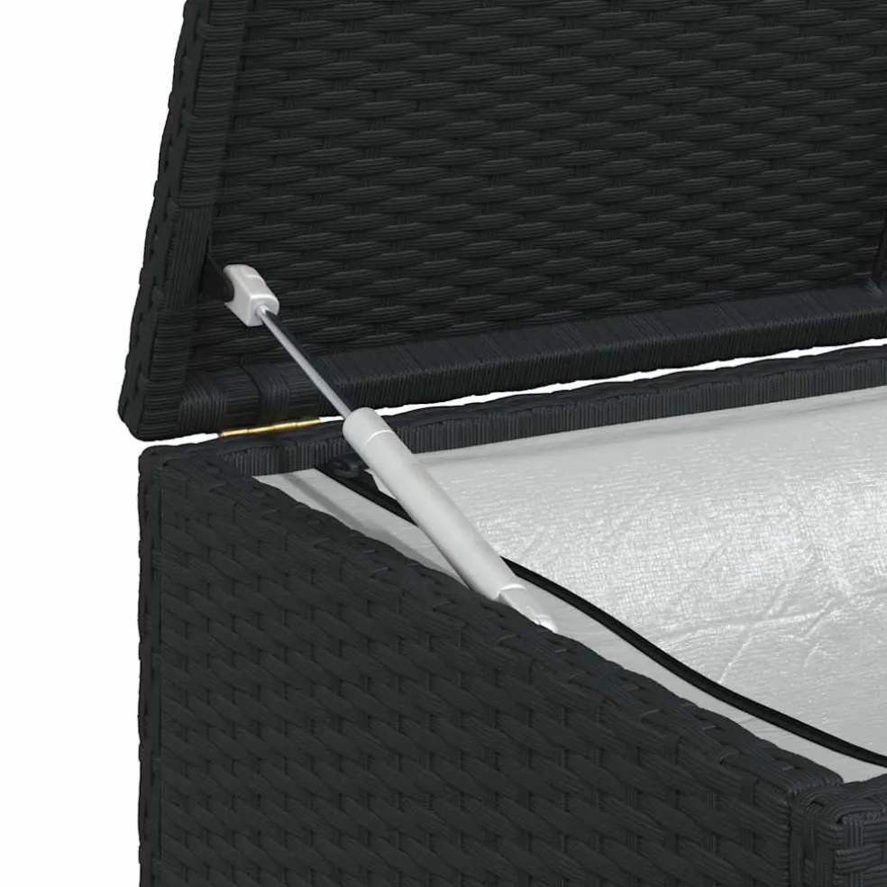 vidaXL Tuinbox 120x50x60 cm poly rattan zwart