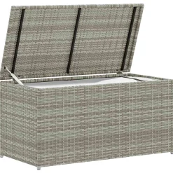 vidaXL Tuinbox 100x50x50 cm poly rattan grijs