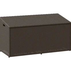 vidaXL Tuinbox 110x50x58 cm poly rattan bruin