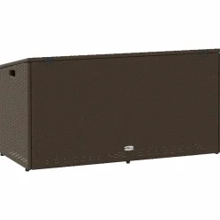 vidaXL Tuinbox 110x50x58 cm poly rattan bruin