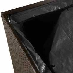 vidaXL Tuinbox 110x50x58 cm poly rattan bruin
