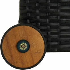 vidaXL Tuinbox 120x65x61 cm poly rattan zwart