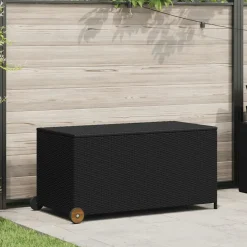 vidaXL Tuinbox 120x65x61 cm poly rattan zwart