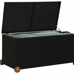 vidaXL Tuinbox 120x65x61 cm poly rattan zwart