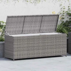 vidaXL Tuinbox 150x50x60 cm poly rattan grijs