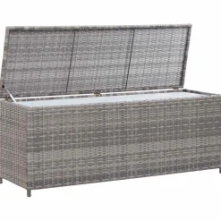 vidaXL Tuinbox 150x50x60 cm poly rattan grijs