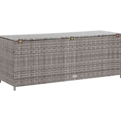 vidaXL Tuinbox 150x50x60 cm poly rattan grijs
