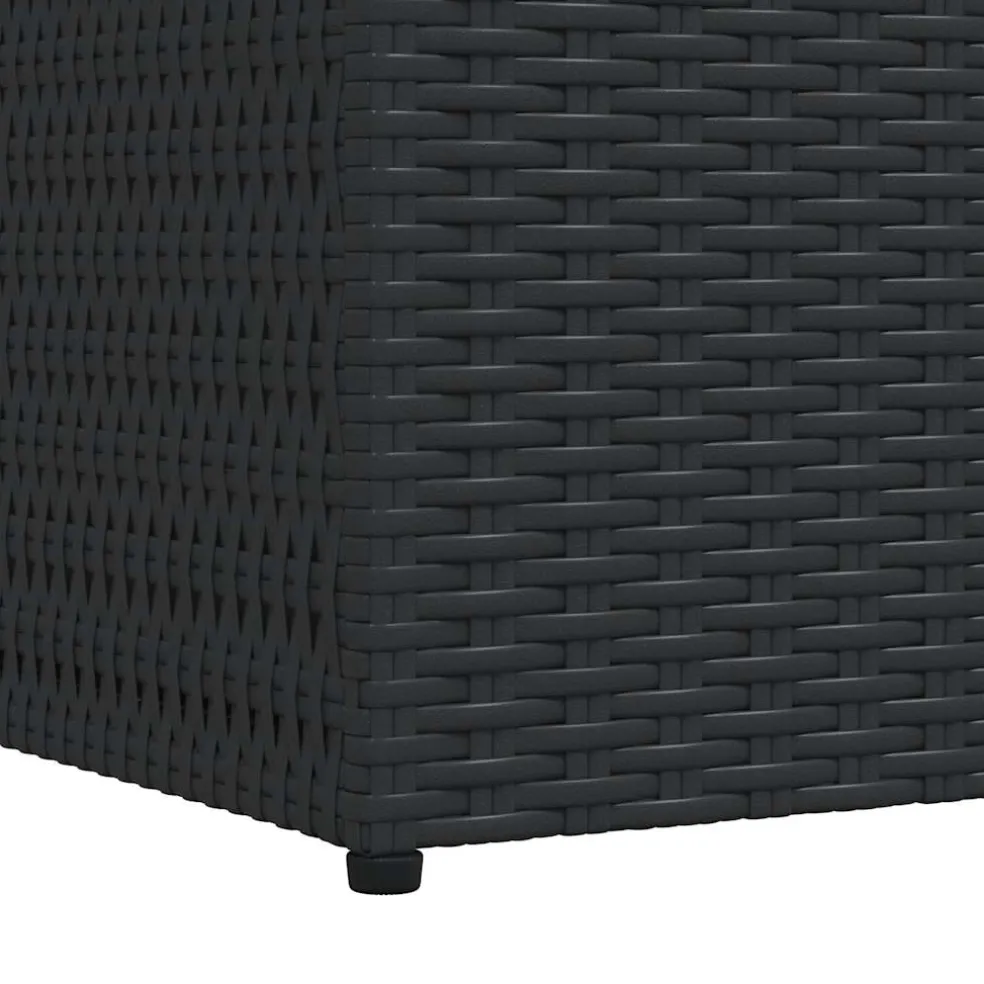 vidaXL Tuinbox 150x100x100 cm poly rattan zwart