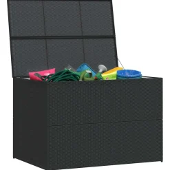 vidaXL Tuinbox 150x100x100 cm poly rattan zwart