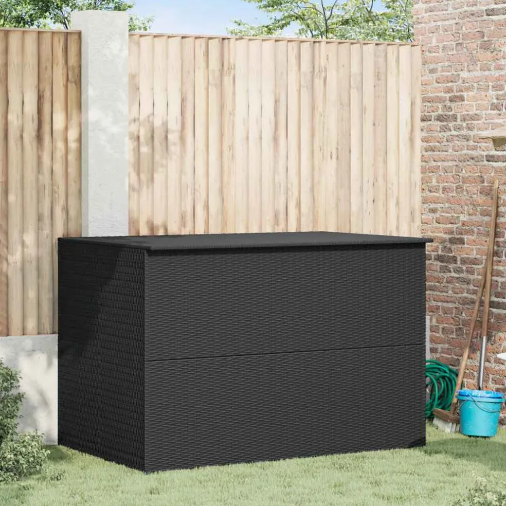 vidaXL Tuinbox 150x100x100 cm poly rattan zwart