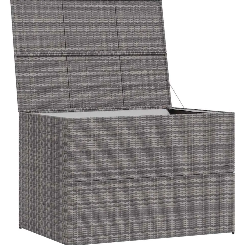 vidaXL Tuinbox 150x100x100 cm poly rattan grijs