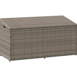 vidaXL Tuinbox 110x50x58 cm poly rattan grijs