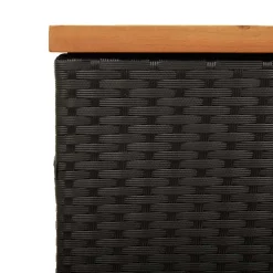 vidaXL Tuinbox 110x50x54 cm poly rattan en acaciahout zwart