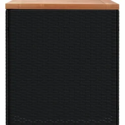 vidaXL Tuinbox 110x50x54 cm poly rattan en acaciahout zwart