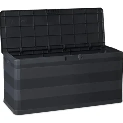 vidaXL Tuinbox 117x45x56 cm zwart