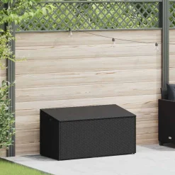 vidaXL Tuinbox Zwart 110x50x58 cm Poly Rattan