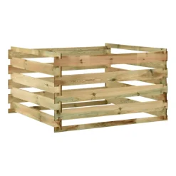 vidaXL Tuincompostbak gelat 120x120x70 cm geïmpregneerd grenenhout