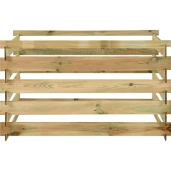 vidaXL Tuincompostbak gelat 120x120x70 cm geïmpregneerd grenenhout