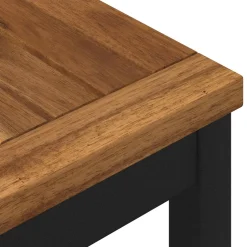 vidaXL Tuindiner tafel Naturel en Zwart 60 x 60,5 x 75 cm