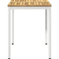 vidaXL Tuindiner tafel Wit 60 x 60,5 x 75 cm Massief Acaciahout