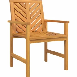 vidaXL Tuin eettafelset 6 st Bruin Massief Acaciahout