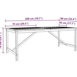 vidaXL Tuin eettafelset 7 st Bruin Massief Acaciahout