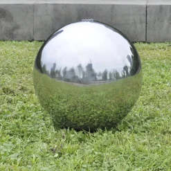 vidaXL Tuinfontein met LED's 20 cm roestvrij staal
