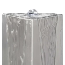vidaXL Tuinfontein 37,7x32,6x110 cm roestvrij staal zilverkleurig