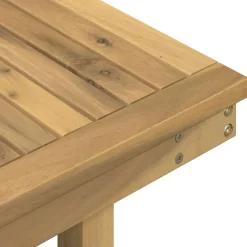 vidaXL Tuinfoto Tafel Massief Acaciahout Hoogte Verstelbaar Wit