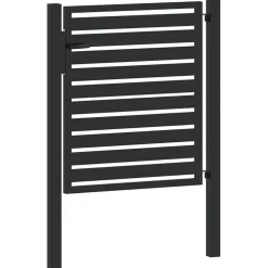 vidaXL Tuinhek afsluitbaar 100x100 cm aluminium zwart