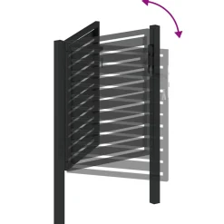 vidaXL Tuinhek afsluitbaar 100x100 cm aluminium zwart