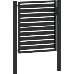 vidaXL Tuinhek afsluitbaar 100x100 cm aluminium zwart