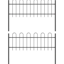 vidaXL Tuinhek BOXTEL 2 st 3,4 x 0,6 m Poedercoating staal Grijs