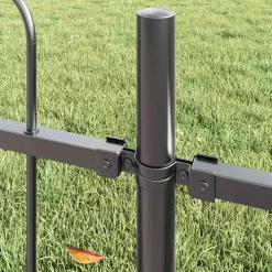 vidaXL Tuinhek BOXTEL 2 st 3,4 x 0,6 m Poedercoating staal Grijs