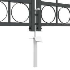 vidaXL Tuinhekgate met gebogen top ASSEN 4 x 1,25 m Staal Grijs