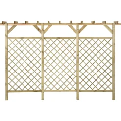 vidaXL Tuinhek met latwerk en pergola 300x50x200 cm geïmpregneerd hout