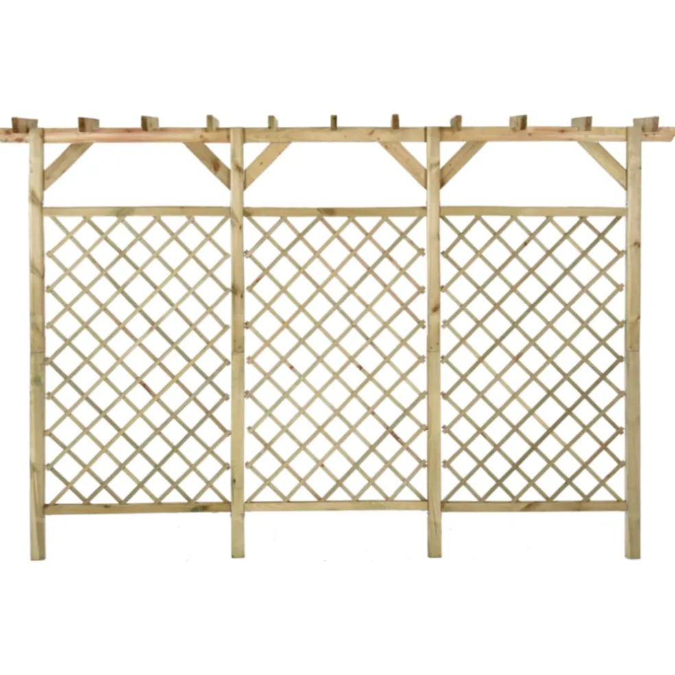 vidaXL Tuinhek met latwerk en pergola 300x50x200 cm geïmpregneerd hout