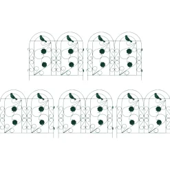 vidaXL Tuinhek 5 st Staal Groen